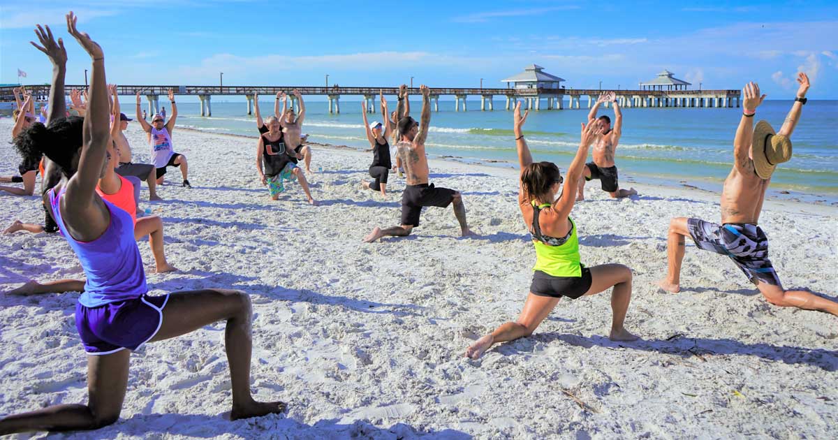 yoga on the beach